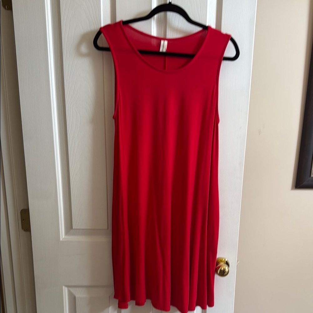 🌸 Mittoshop:  Red Sleeveless dress